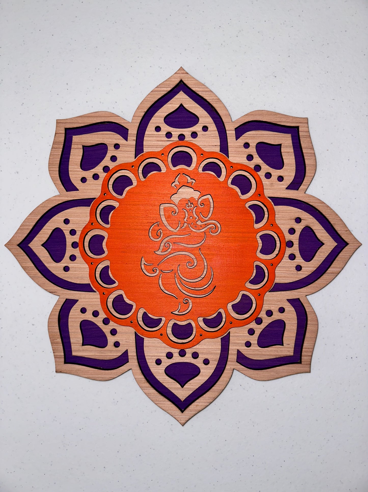 Ganesha - 14" Purple, Orange