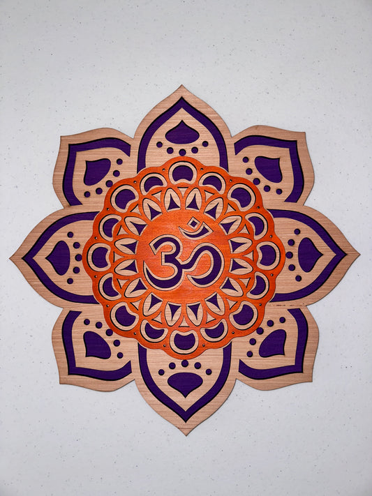 Om - 14" Purple, Orange