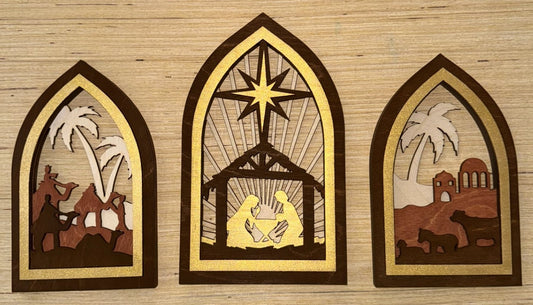 Nativity Scene - Small - 3 Panels