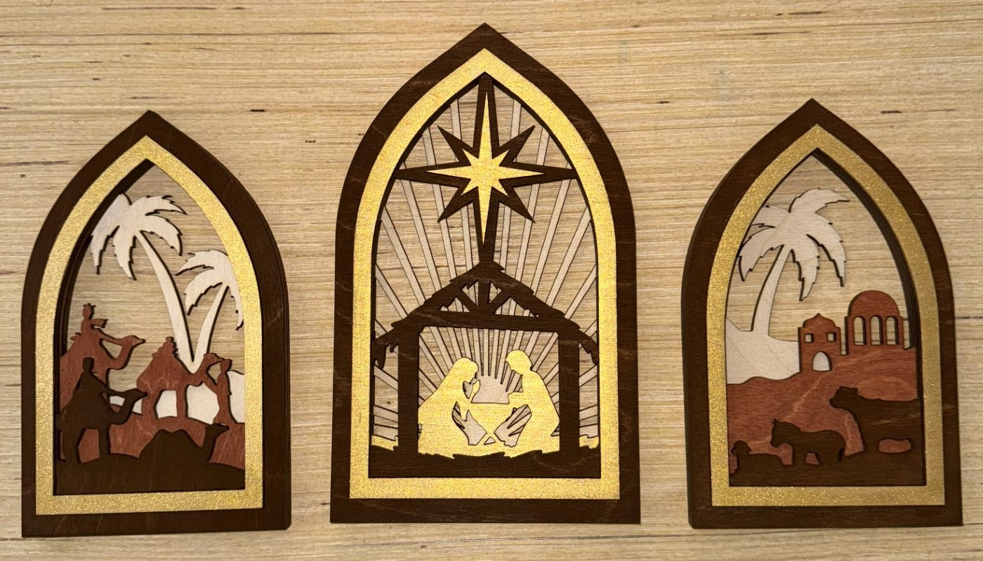 Nativity Scene - Medium - 3 Panels