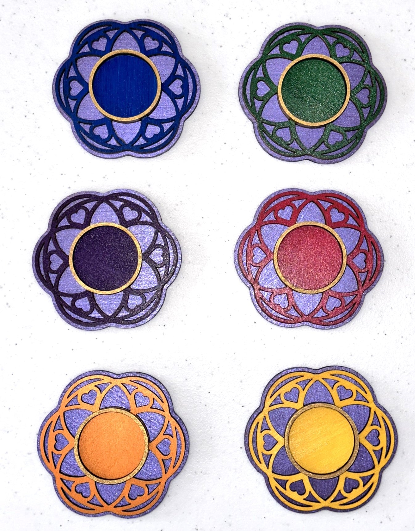 Tealight Holders - 3 layers assorted colors